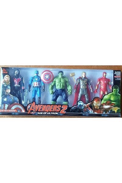 Anıl Toy Avengers Super Heroes Toy Set 5 Pieces Hulk Iron Man Thor