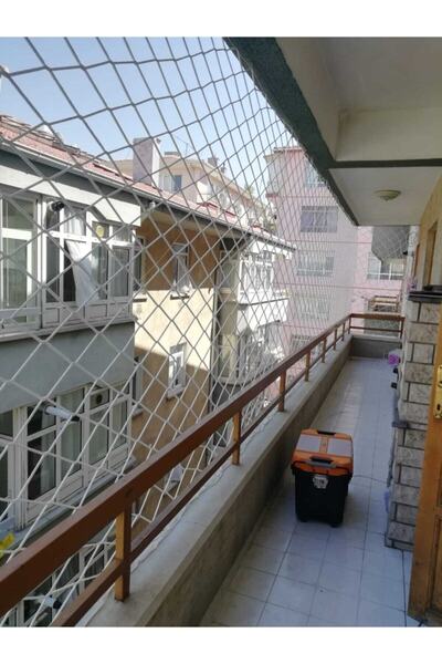 ünal file 3 Mm 2,5 X 6 Metre Güvenlik Filesi Balkon Kapatma Ağı Kedi Çocuk Em...