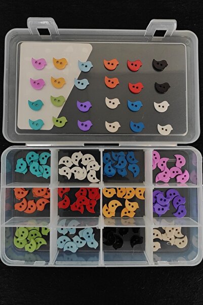 platin hediyelik 120 Adet Balık Desenli Bebe Düğme Seti Bebek Düğmesi