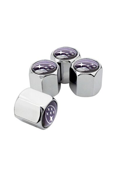 GARDENAUTO سوبارو امبريزا غطاء صمام معدني كروم اللون 4 قطع