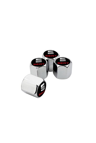 GARDENAUTO غطاء صمام معدني بلون الكروم لمقعد توليدو 2005-2012 - 4 قطع