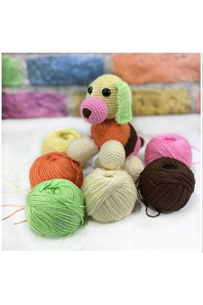 platin hediyelik 6 Adet Natural Cotton Baby Bebe Amigurumi Ipi Seti El Örgü Ipliği