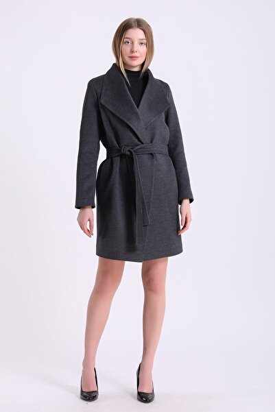 Leather Club Gri Kaşmir Kaban