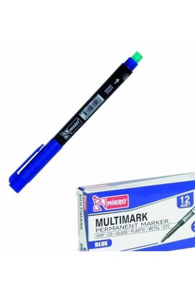 Mikro Mk-419 S Permanent Marker 12 Pieces Blue