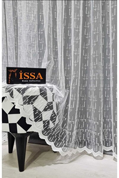 ISSA TEKSTIL Brode Tül Nakışlı Normal Pile 1 / 2.5