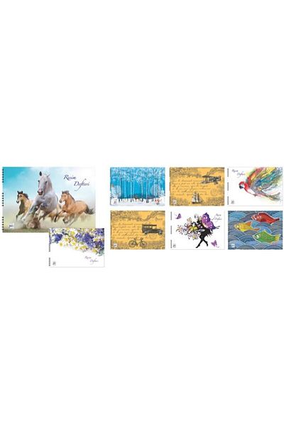 KESKİN COLOR دفتر رسم حاد مقاس 25x35 - 12 قطعة Spr.15 Yp.304115