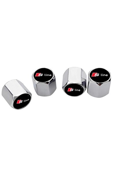 GARDENAUTO غطاء صمام معدني لسيارة Audi A4 2016 S Line - لون كروم