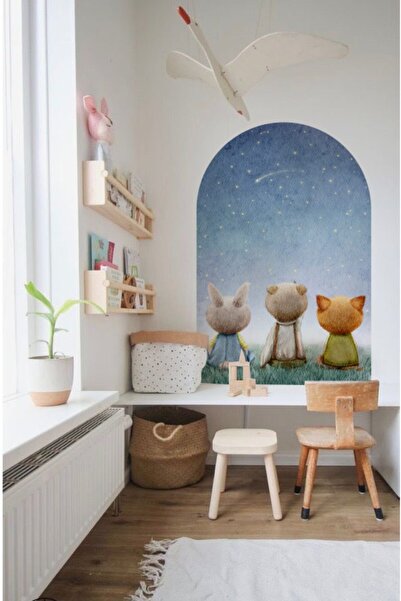 WALLHUMAN Üç Kafadar Çocuk Odası Duvar Stickerı