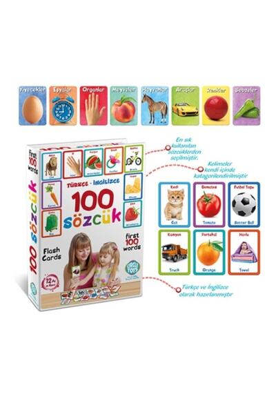 Circle Toys İlk 100 Sözcük Türkçe - İngilizce Eğitici Kartlar