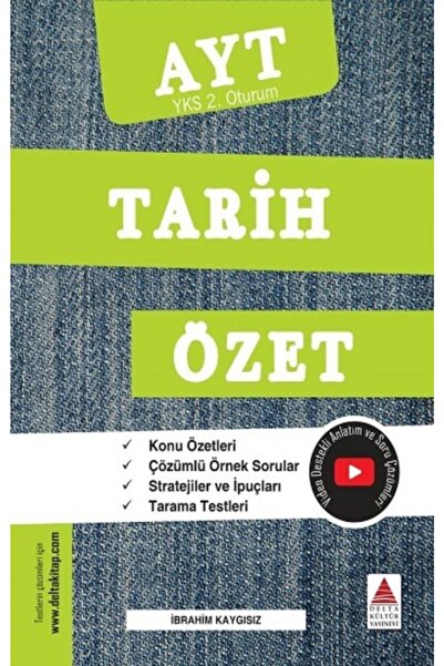 Delta Kültür Yayınevi Ayt Tarih Özet (YKS 2. OTURUM)
