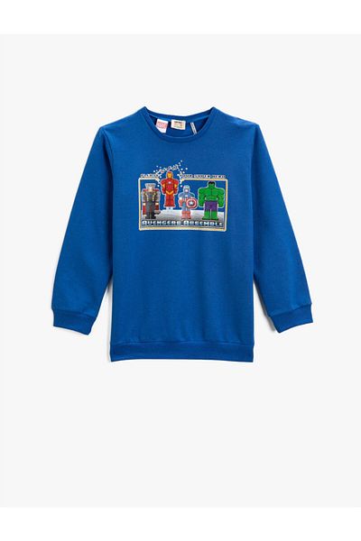 Koton Marvel Licensed Printed Long Sleeve Sweatshirt