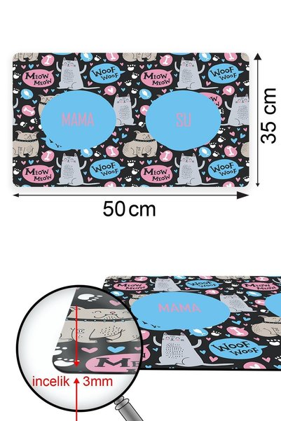 Patipeti Dogs and Cats Love Dog Food Mat Food Mat Dog Food Training Mat 50X35Cm