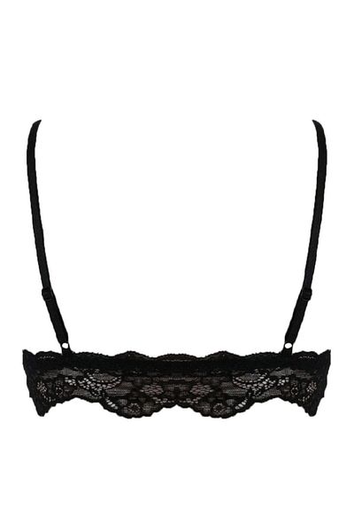 DEEP SECRET Black Lace Collar Micro Bralet Ds200475br