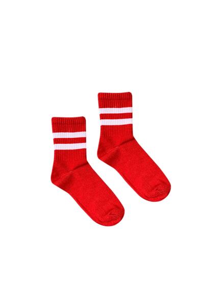 Socks Stations Συσκευασία με 6 πολύχρωμες κάλτσες τένις με διπλή γραμμή