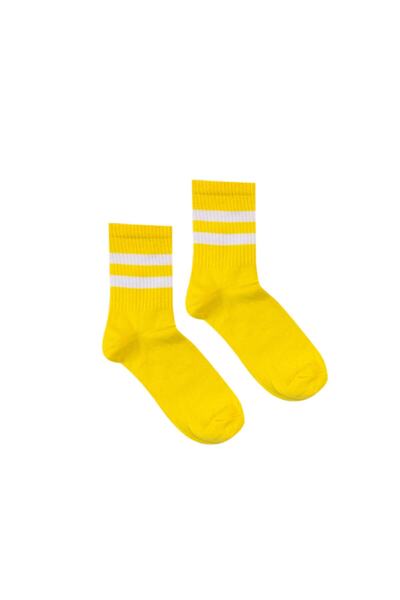 Socks Stations Συσκευασία με 6 πολύχρωμες κάλτσες τένις με διπλή γραμμή