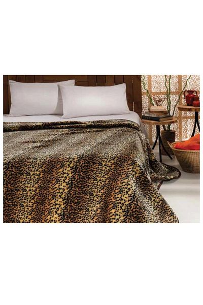 MİNK Blanket Single Solana 333 Leopard Brown
