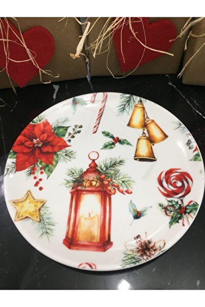 TEBAK COLLECTION New Year Dsen2 4-Piece Porcelain Dessert Plate Set