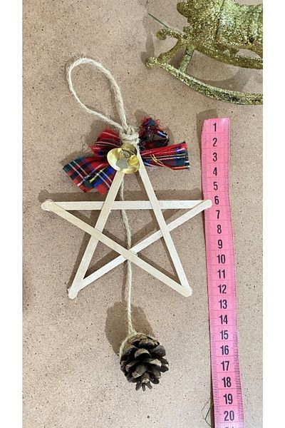 White Alamode Star Pine Tree Ornament