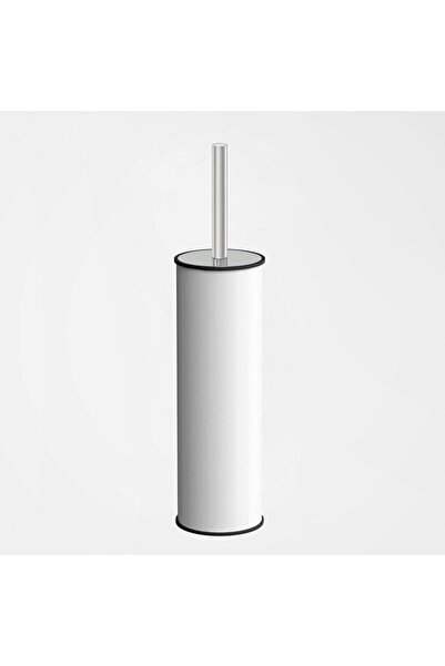 KOZART Beyaz 3 Litre 2'li Banyo Seti Pedallı Çöp Kovası Wc Klozet Tuvalet Fırça Seti Banyo Çöp Kovası
