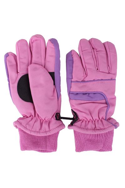 İşnar Girl's Snow Gloves 4-7 Years Pink Light - Lilac Patterned Model 9521-4572