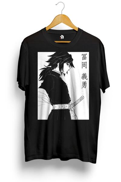 karikatürstore Giyuu Tomioka The Water Pillar Demon Slayer Anime Baskılı Tişört