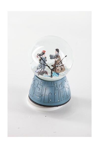 DEMPOWER Karlar Ülkesi Duygusal Kavuşma Müzikli Kar Küresi 11cm