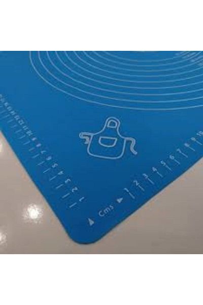 BAŞAK Silicone Dough Rolling Mat Cover 40x50 Cm - Blue