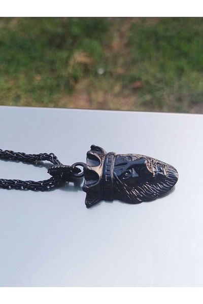 The Collection Men's Black Lion King Necklace