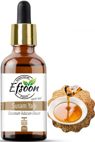 Efsoon Organics Natural Sesame Oil 50 ml 100% Pure Cellulite Massage Oil