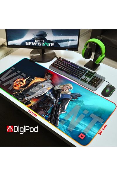 Digipod لوحة ماوس ألعاب RGB RGB قاعدة ماوس ألعاب RGB غير قابلة للانزلاق بسُمك 70 × 30 4 مم