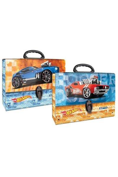 Gıpta مجلد مرخص من Hot Wheels - مجلد بمقبض - مجلد مدرسي - قطعة واحدة