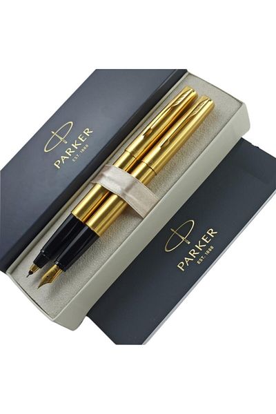 Parker Frontier Stainless Steel - مجموعة أقلام حبر وأقلام حبر