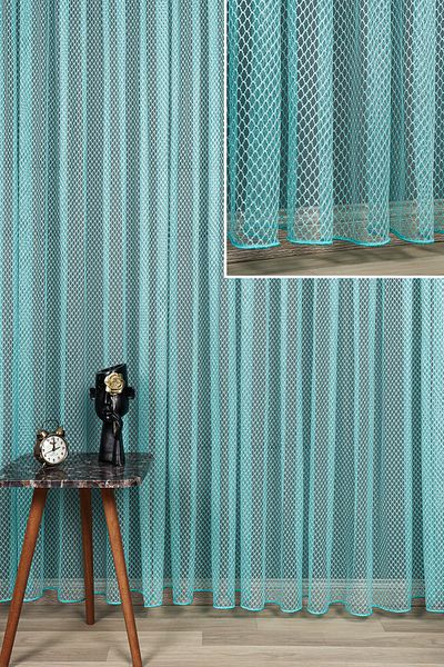 perdealemi Lace Knitted Tulle Curtain High Gramage 350x260 Sparse Pleat 1/2