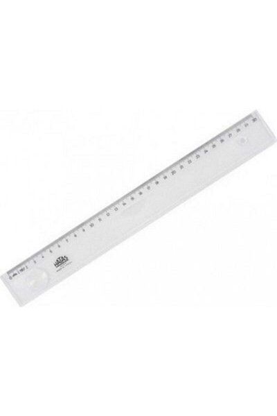 HATAS Wide Plastic Ruler Transparent 30 cm