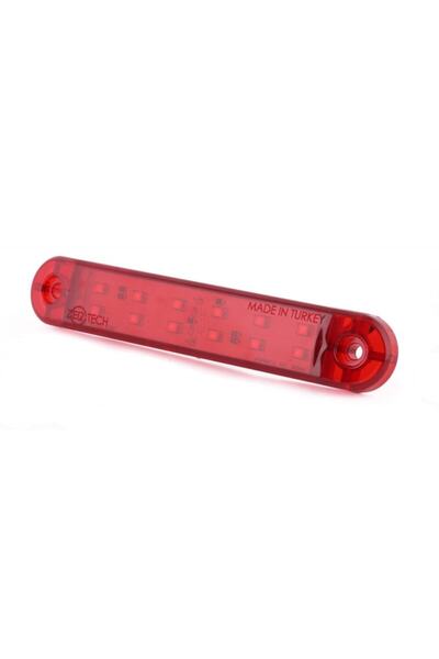 AHMET OTOMOTİV Çift Sıra Led Kırmızı Renk 12ledli 13cm 12v-24v