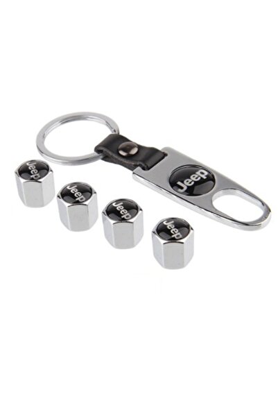 GARDENAUTO Jeep Renegade Metal Valve Cover and Keychain Set Chrome Color