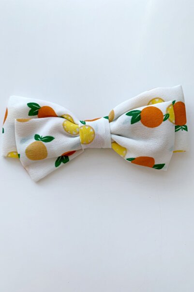 ToffyStore Orange White Bow Buckle