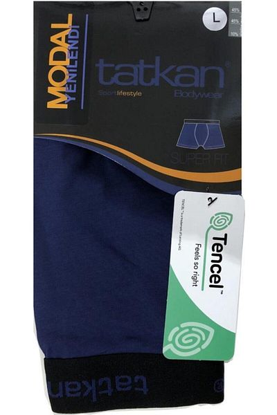 tatkan Ανδρικό σορτς μπόξερ Navy Blue 3 Pack Modal