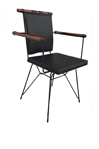 Evim-E Aksesuar Metal Ahşap Karışımı Penyez Sandalye Cafe & Mutfak & Bahçe & ...