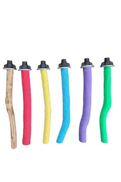 Wooden Bird Sandy Sultan Parrot Perch Blue Color