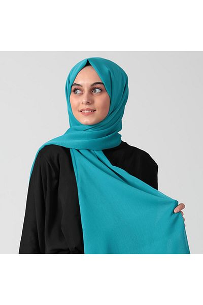 ipekistanbul Janjanli Chiffon Shawl - Turquoise