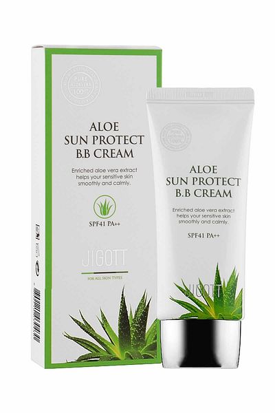 Jigott Aloe Sun Protect BB Cream - Sunscreen and Moisturizer, SPF 41 PA ++