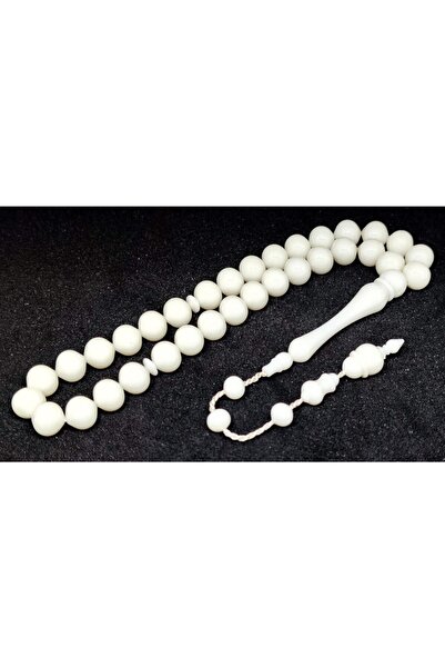 YALÇIN TESBİH Bone Colored Rosary with 10 mm System - Amber Similar