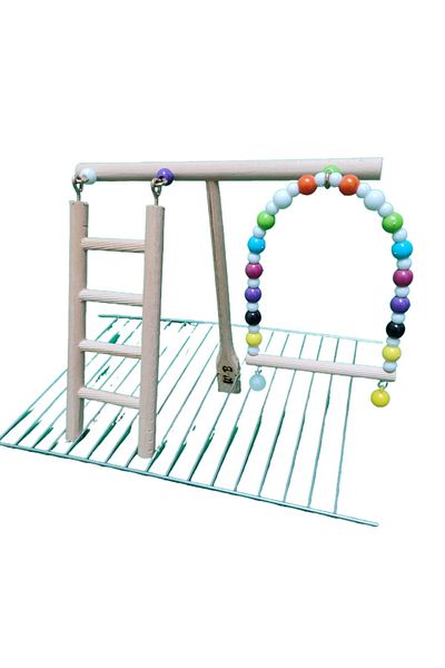 Wooden Bird Budgie Mini Playground