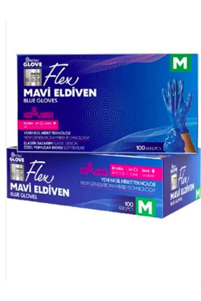 Reflex Reflex Glove Flex Gloves 100 Pieces Blue Size M 4 Boxes