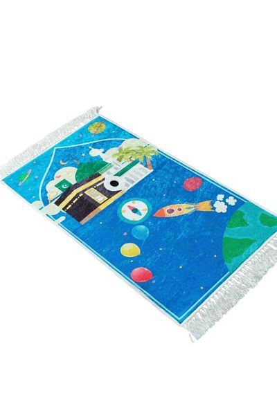 Estela Children's Prayer Rug Children's Prayer Rug Children's Prayer Rug First Prayer Rug Blue