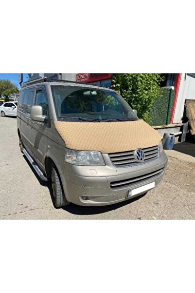 gönen deri قناع غطاء محرك السيارة المبطن باللون البيج من فولكس فاجن ترانسبورت...