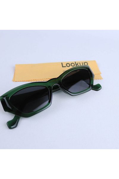 LOOKUP Lookup 2021 New Fashion Green Frame Vintage Small Cat Women's Sunglasses