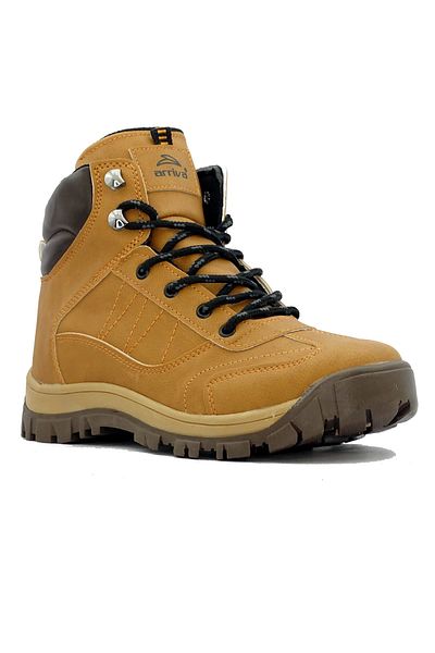 LETAO Μπότες πεζοπορίας Boy's Cold Resistant με Θερμική Φόδρα Ταν Καφέ Μποτάκια