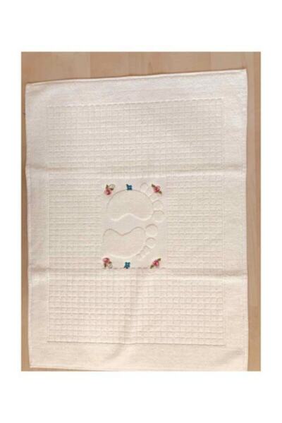 Çapa Home Bej Renk Nakışlı Ayak Havlusu 3 Adet 50x70